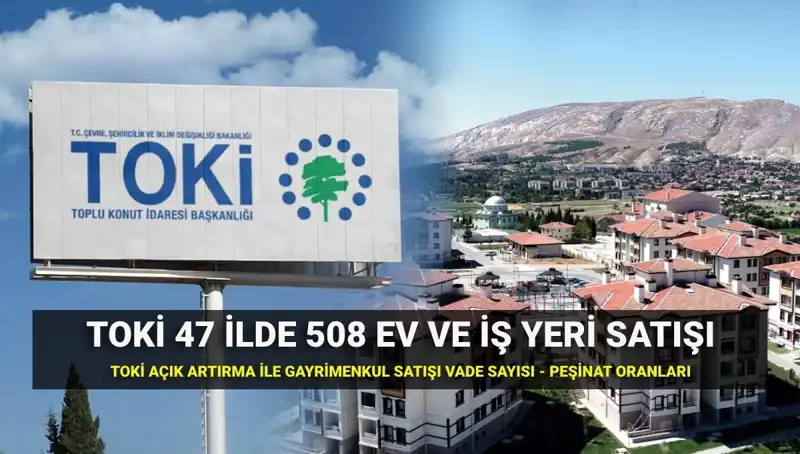 TOKİ 508 Konut ve İş Yeri Satışları: Ayrıntılar ve Açık Artırma Tarihleri