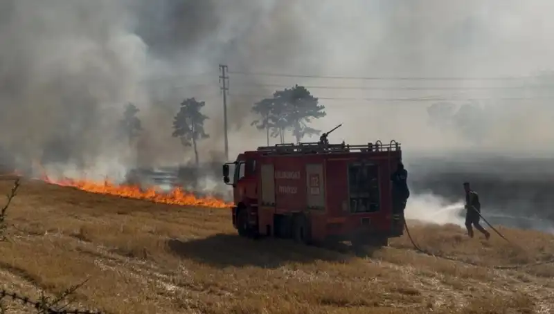 Kırklareli'nde Anız Yangını: Ekipler Seferber Oldu