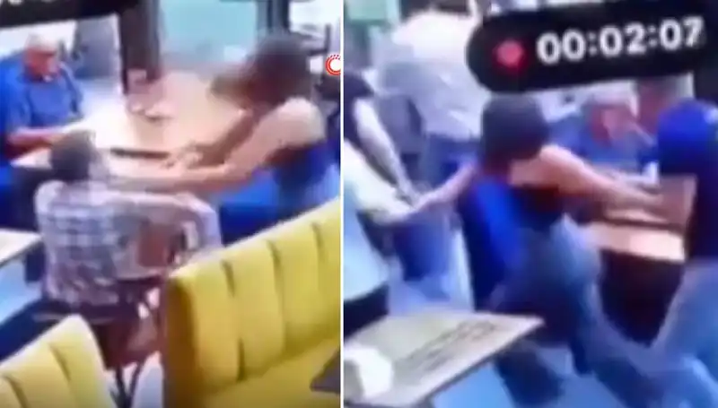 Garsona Tokat Atan Adam, Restoranın Önünde Dayak Yedi!
