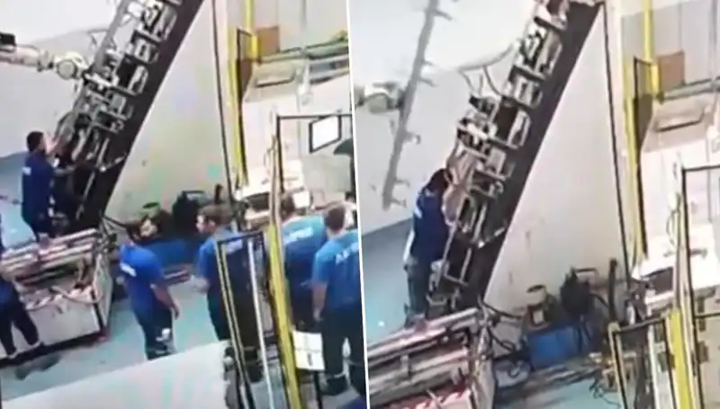 Fabrikada Şok Edecek Kaza: Makine Sırtına Saplandı!